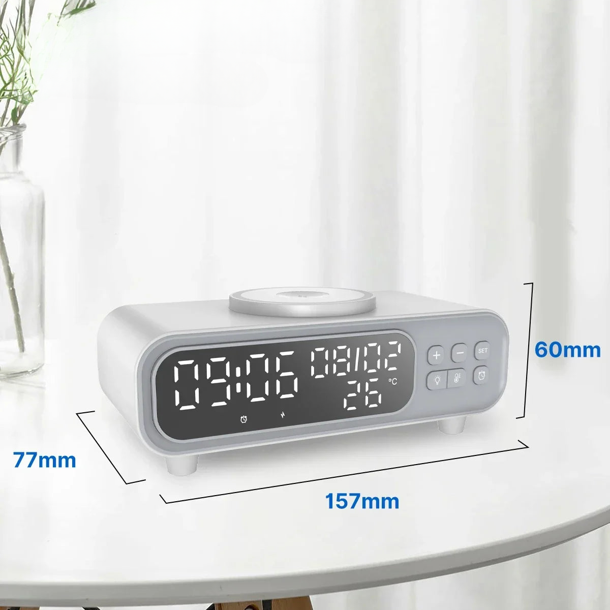 Réveil Chargeur Induction Moderne