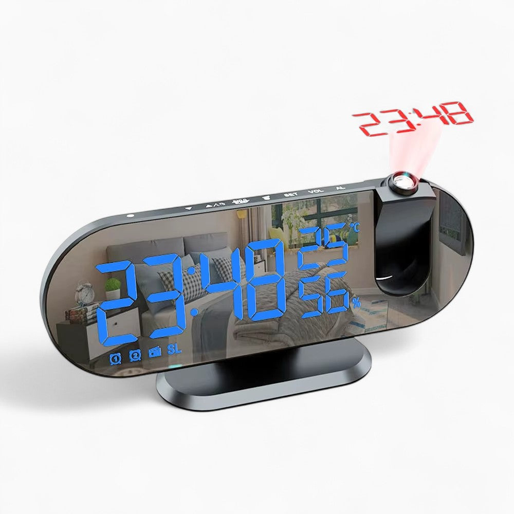 Radio Réveil Projecteur Avec Miroir