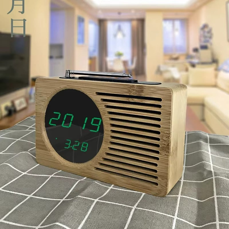 Radio Réveil Bois