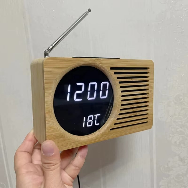 Radio Réveil Bois