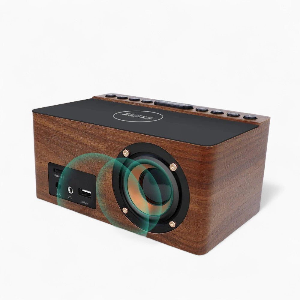 Radio Réveil Bois Induction
