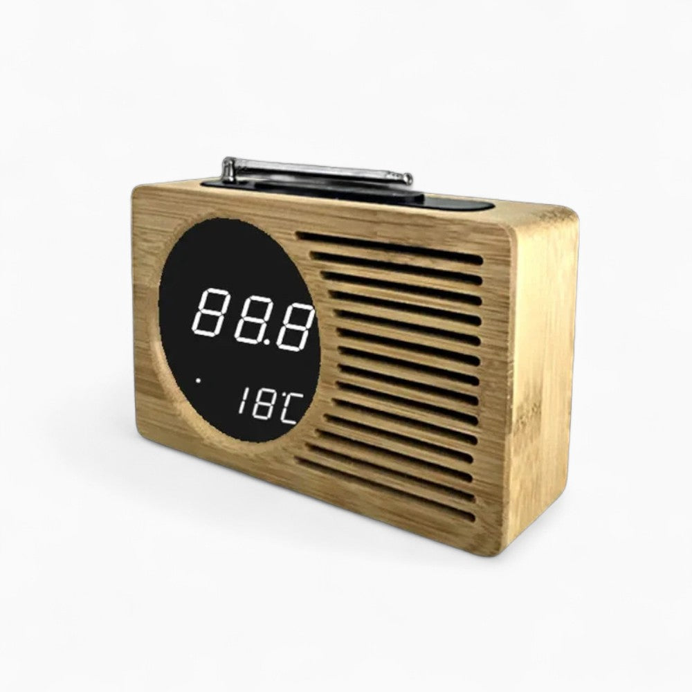 Radio Réveil Bois