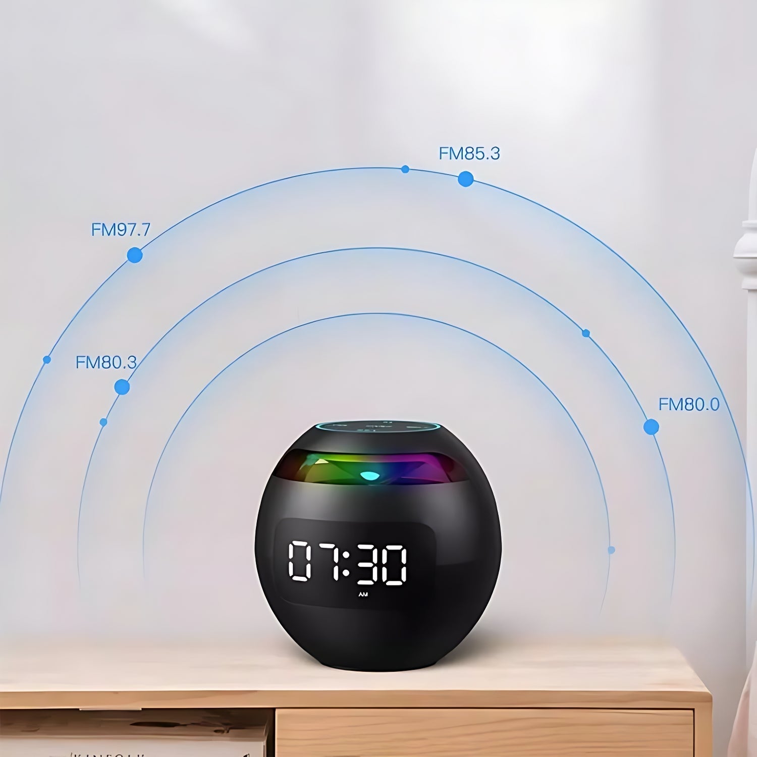 Radio Réveil Connecté Avec Fonction Lumineuse