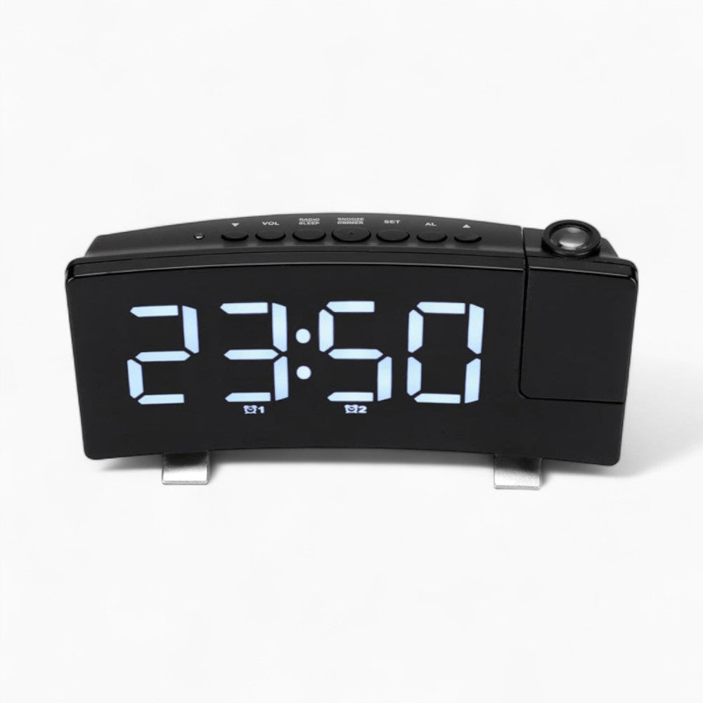 Radio Réveil Noir Projecteur