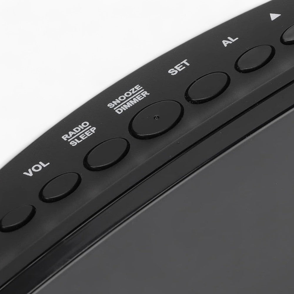 Radio Réveil Noir Projecteur