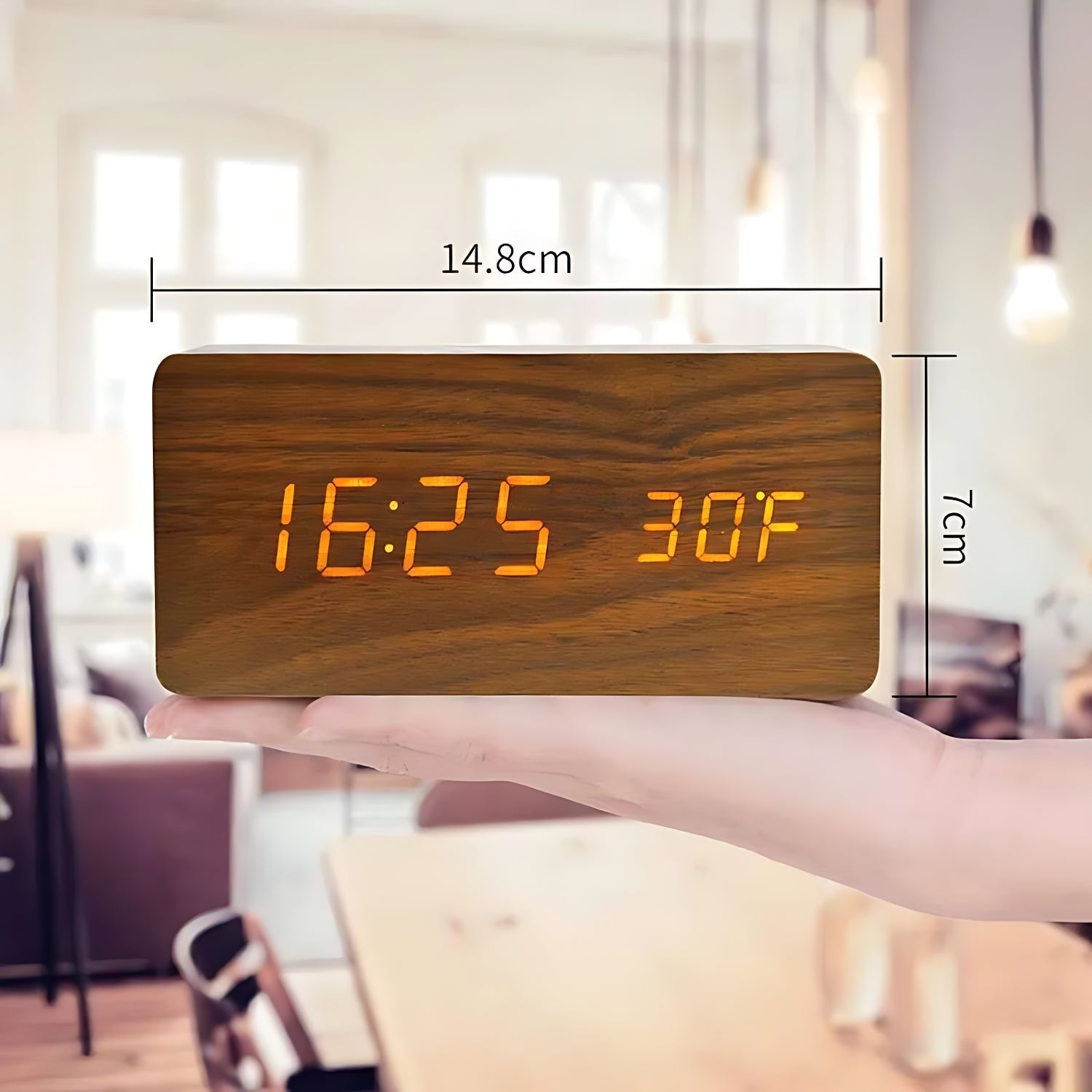 Réveil Bois Led Naturel