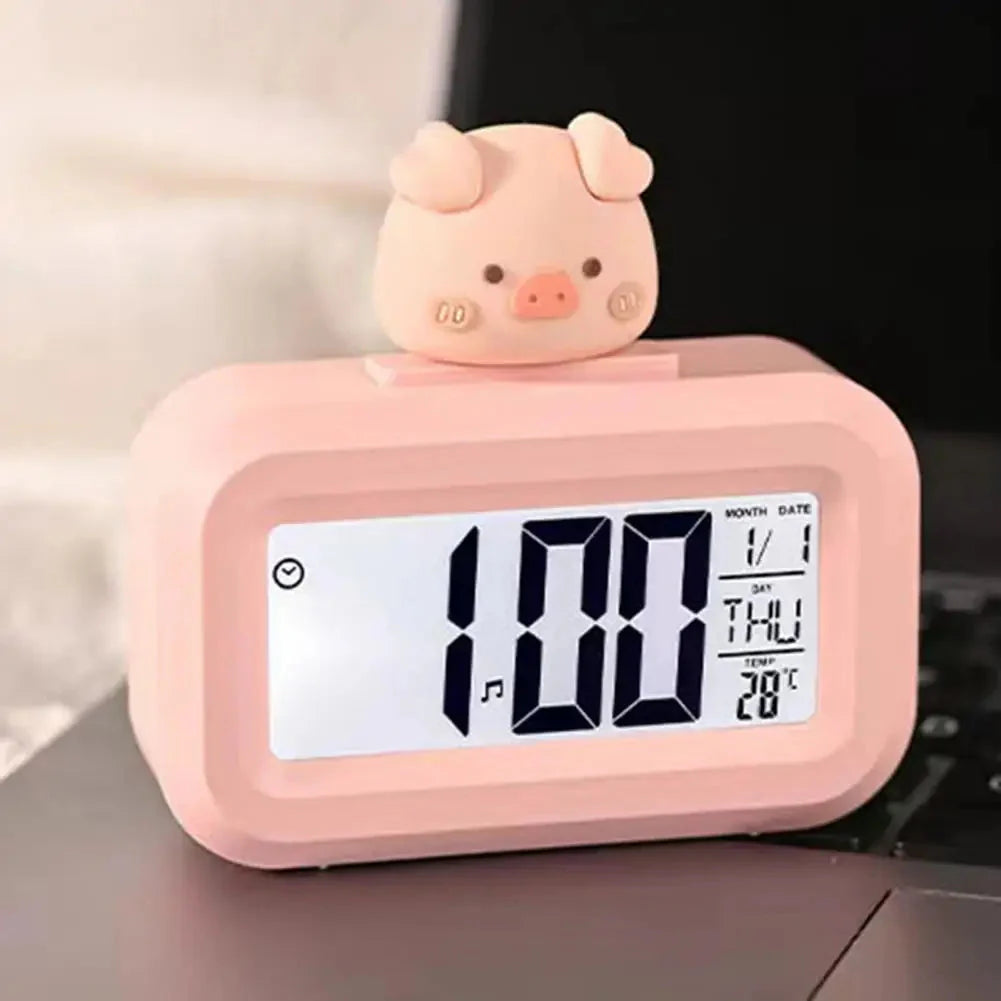 Réveil Cochon Rose