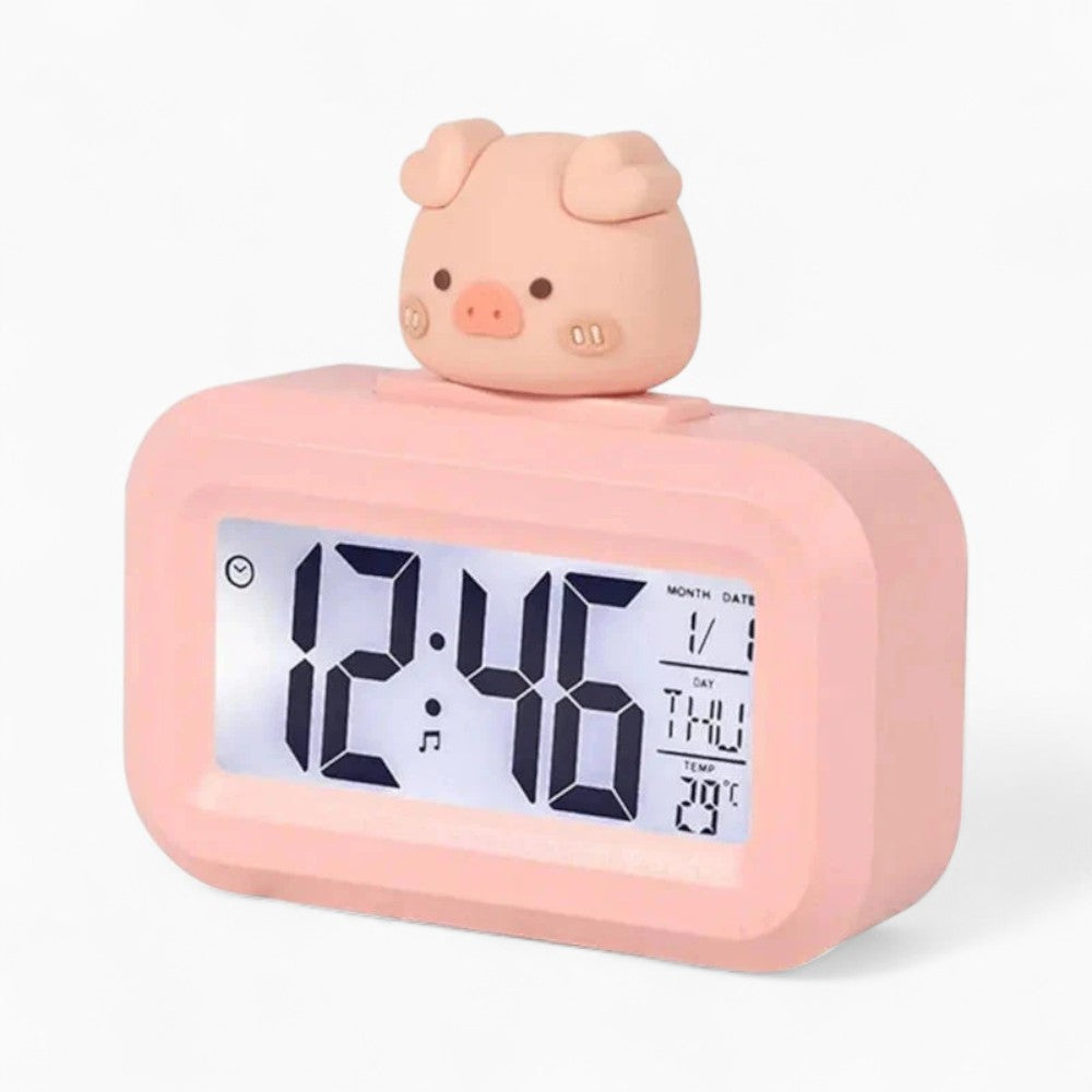 Réveil Cochon Rose