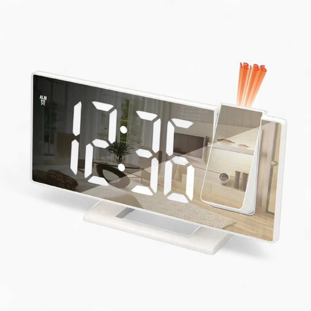 Réveil Projecteur Blanc