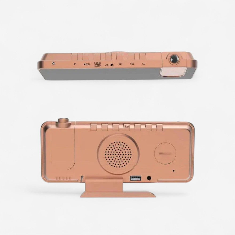 Réveil Projecteur Rose Gold