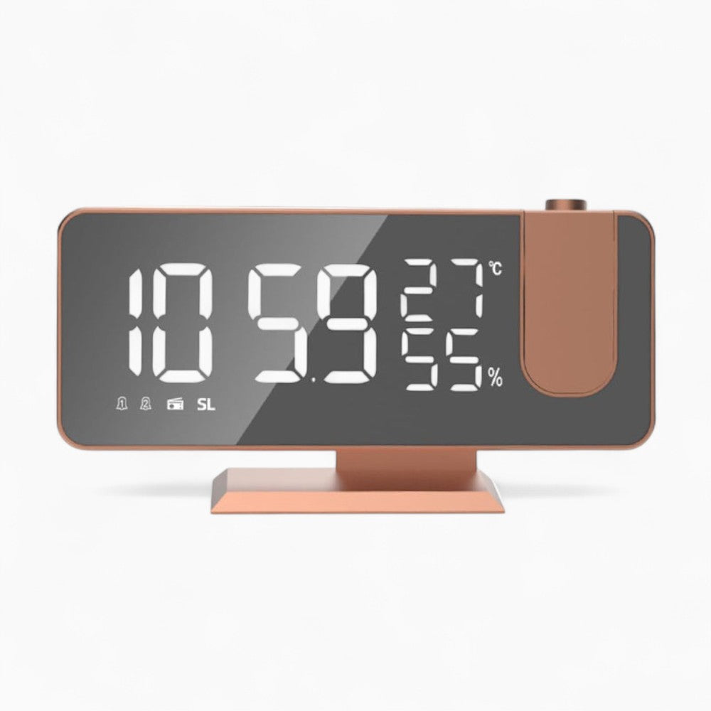 Réveil Projecteur Rose Gold