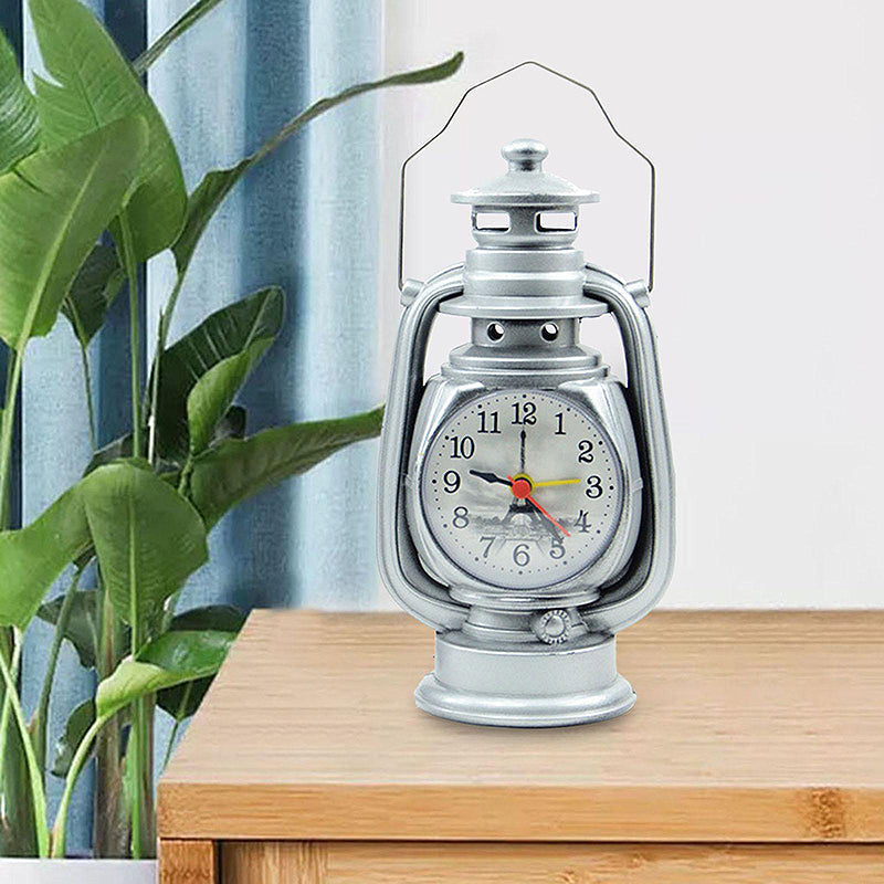 Réveil Vintage En Métal Lampe À Huile