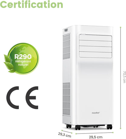 Comfee Breezy Cool 2.0 climatiseur mobile connecté 7000 BTU 2,0 kW 3-en-1, R290, app, 25 m²