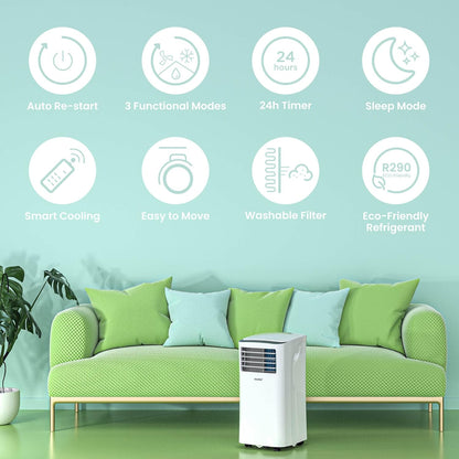 Comfee MPPH-09CRN7 climatiseur mobile 9000 BTU 2,6 kW 3-en-1, R290, classe A, jusqu'à 33 m²