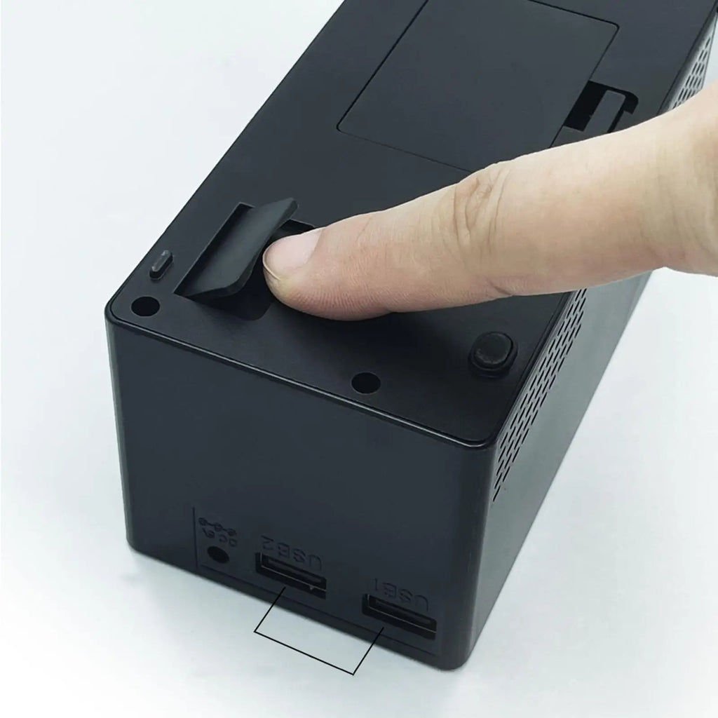 Wecker mit Projektion, schwarz