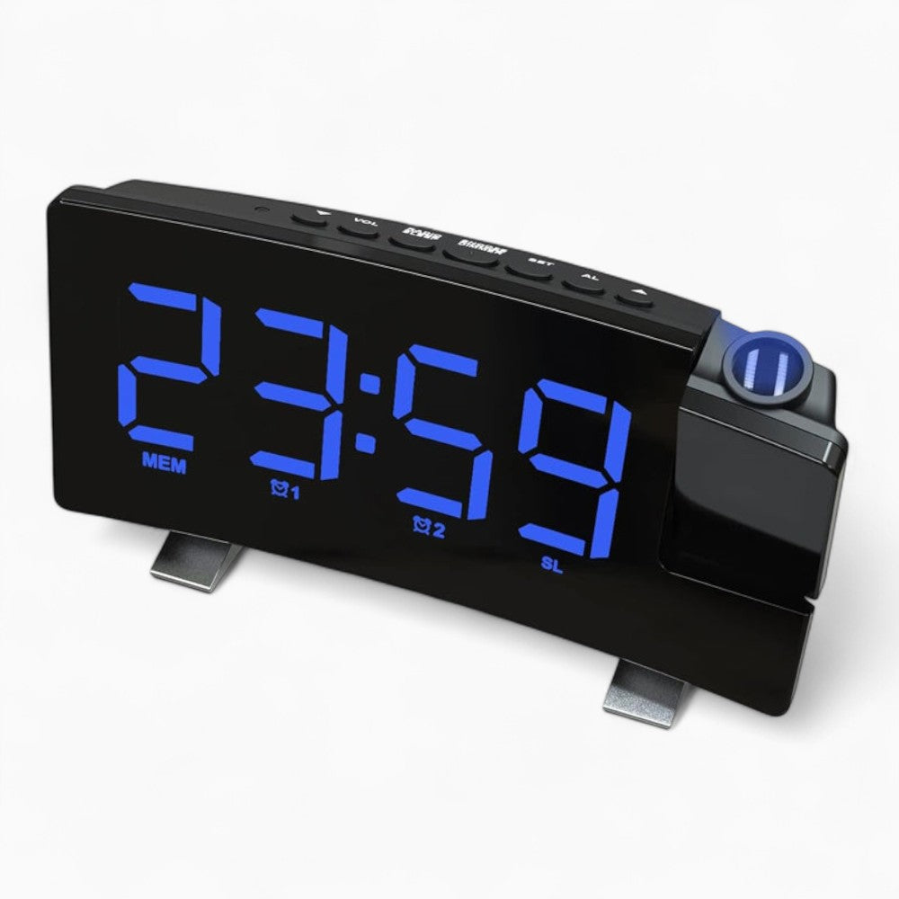 Radio Réveil Projecteur Bleu