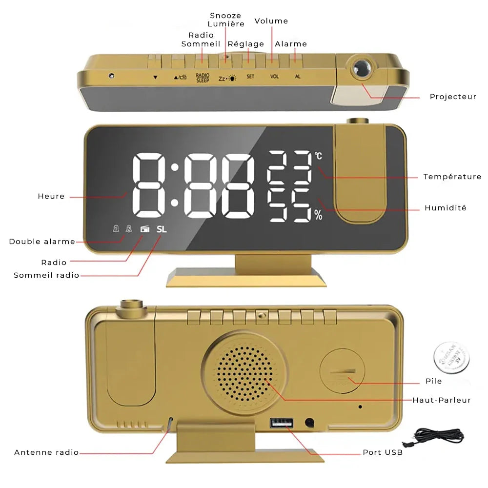 Original Radiowecker mit Projektor