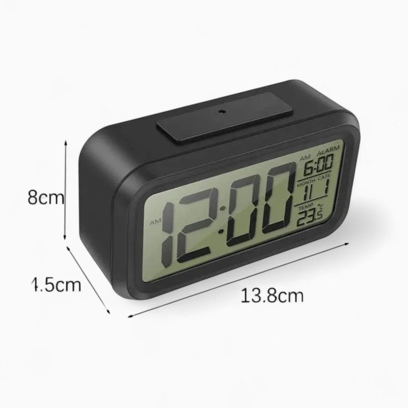 Batteriebetriebener Wecker mit Licht