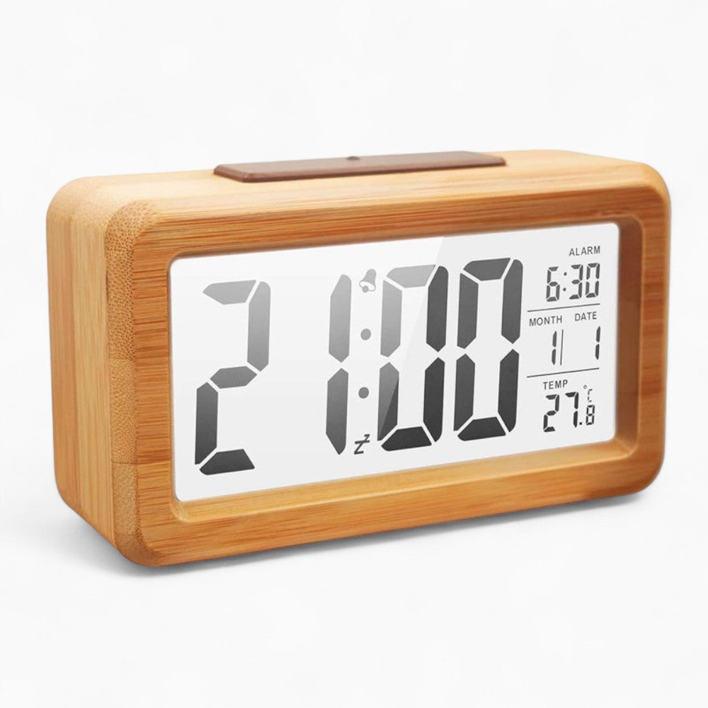 Digitaler Wecker aus Holz