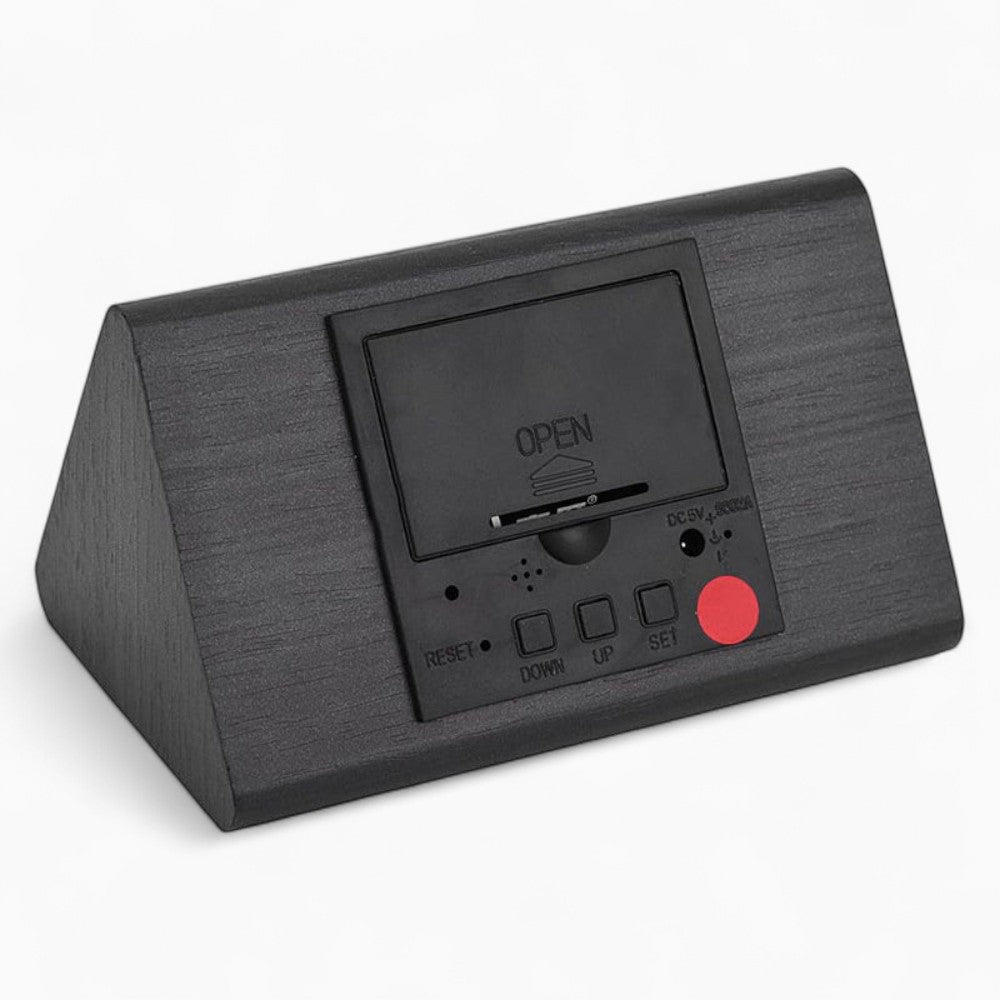 Wecker Holz Schwarz
