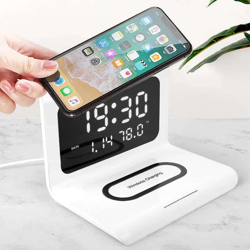 Induktives Ladegerät für Wecker Apple und Samsung