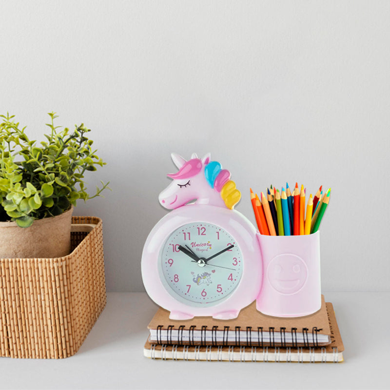 Wecker Einhorn Stiftehalter